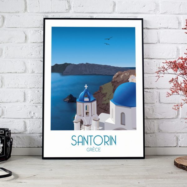 Sac De Voyage Fourre-Tout Grèce Santorini - Cadeau Idéal Vacances Et Lune De Miel