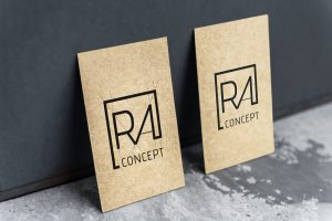 Création graphisme de cartes de visite RA concept Emilie Besson Graphiste & Illustratrice